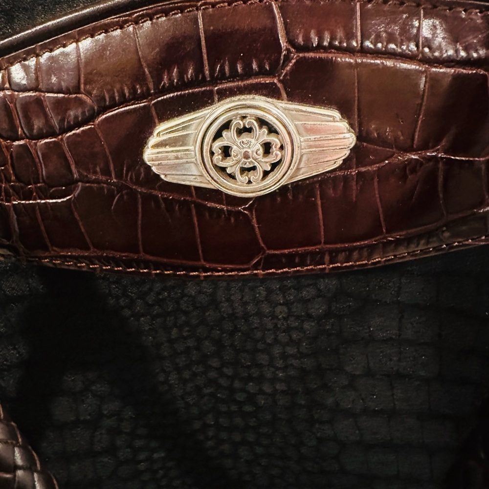 BRIGHTON ❤️ MARTHA BLACK /CHOC CROC BRIEFCASE/Laptop Bag - Picture 2 of 11